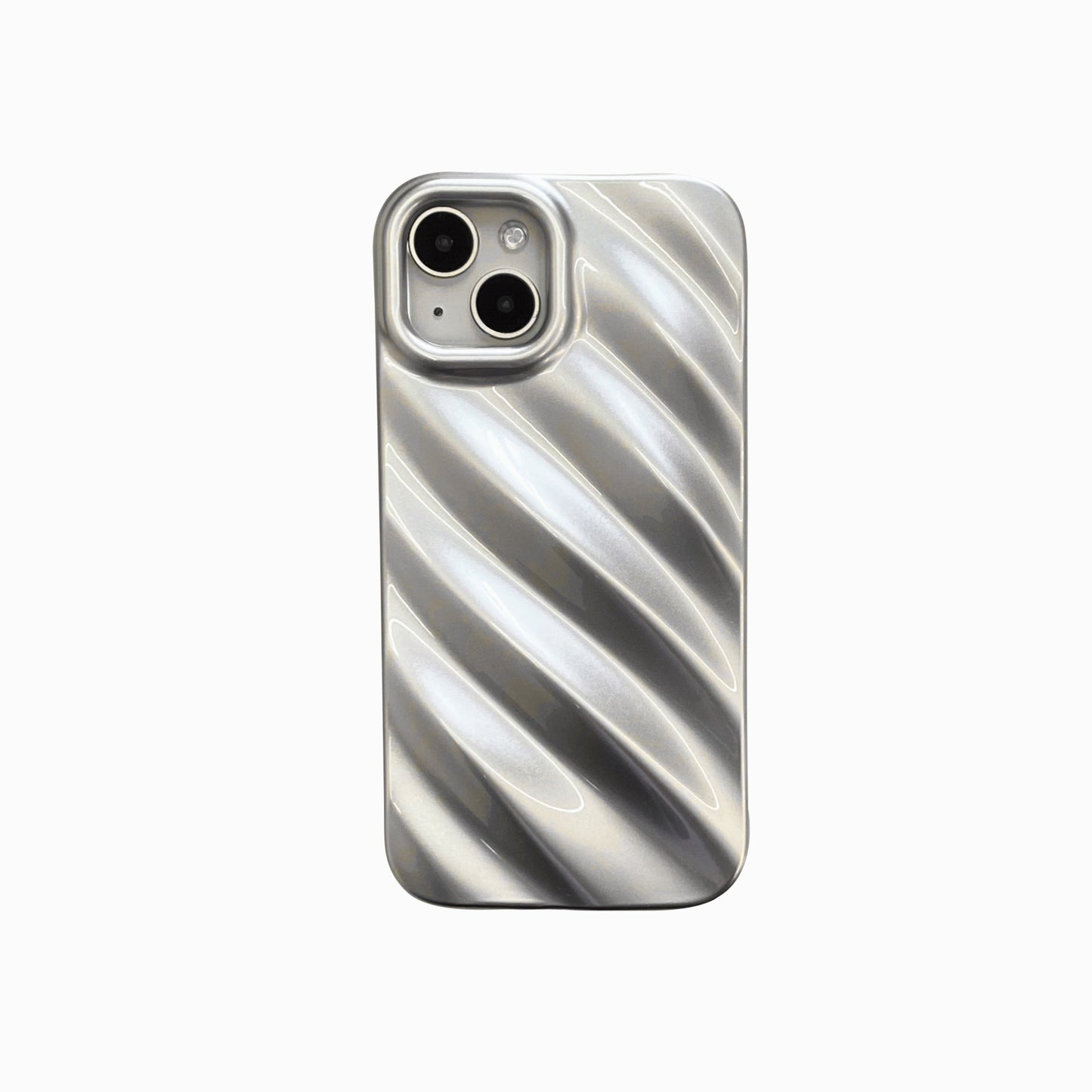 Laser silver phone case